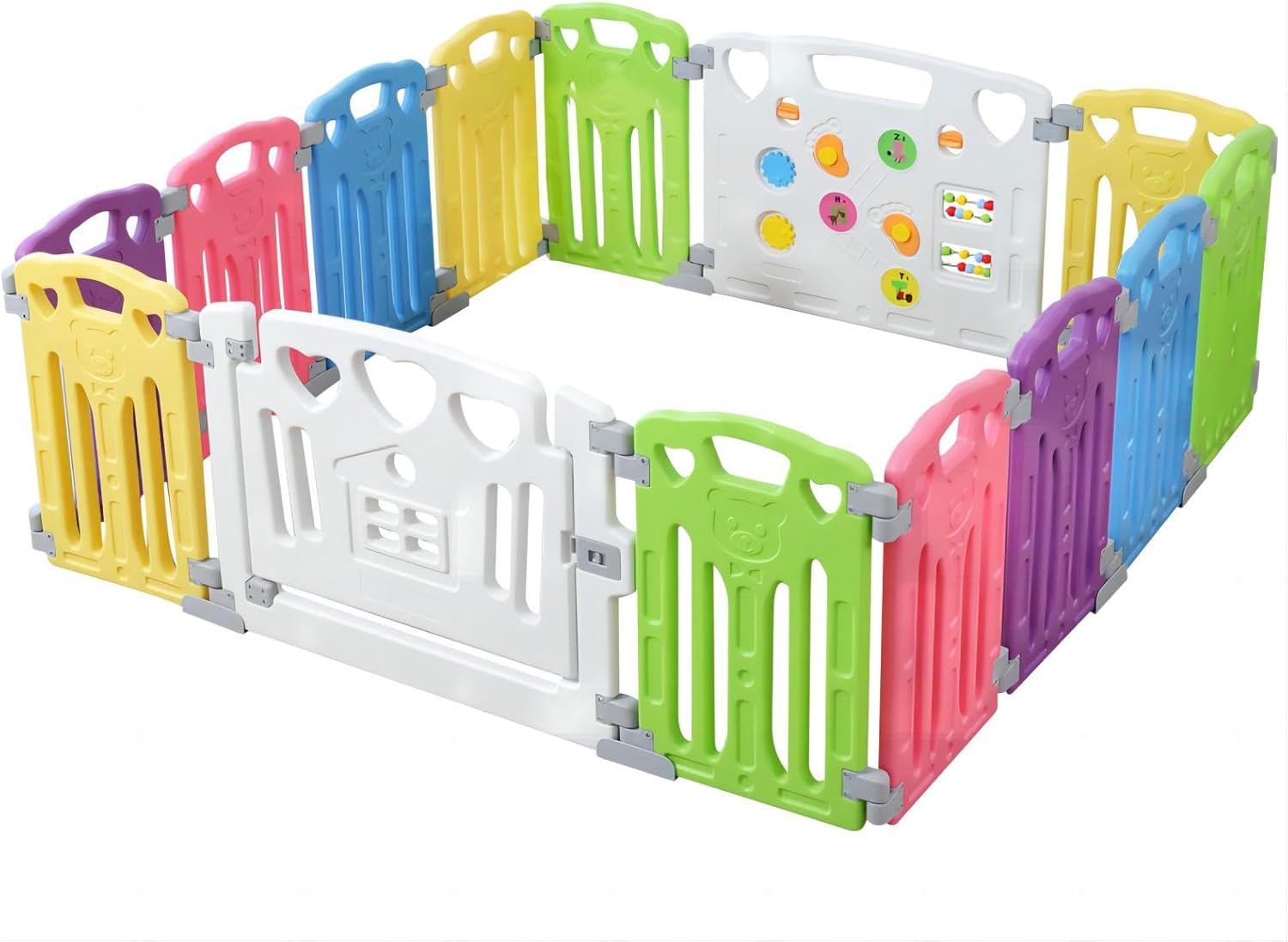 Gupamiga Parc Bebe Modulable 150 x 180 cm, Parc Enfant, Parc de Jeux Bébé, Blanc