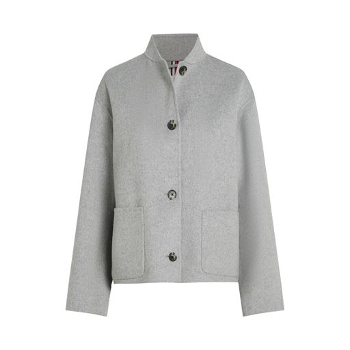 Tommy Hilfiger Wool Bomber Jakke, Light Grey Heather, 42
