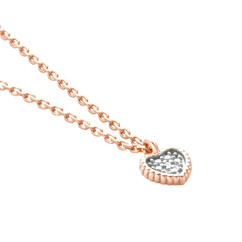 Collier Mon 1er Diamant Or Rose Diamant