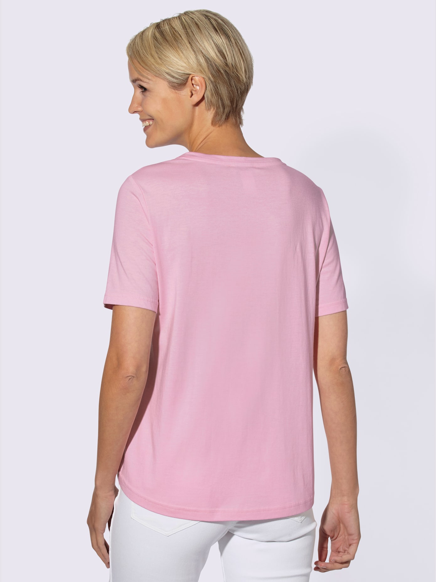 T-shirt en v 50% coton