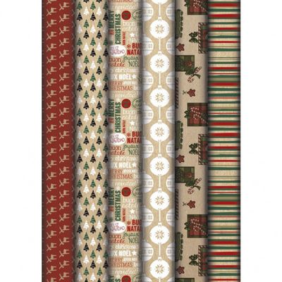 Clairefontaine - Papier cadeau - 70 cm x 2 m - 60 g/m² - différents motifs Noël