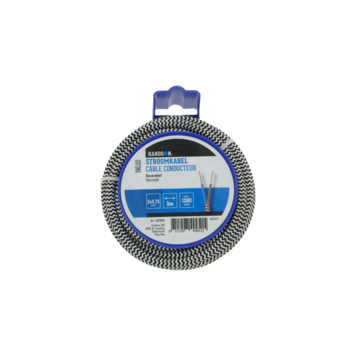 Decoratief Snoer 2 x 0,75mm2 Zwart/ Wit 5 Meter