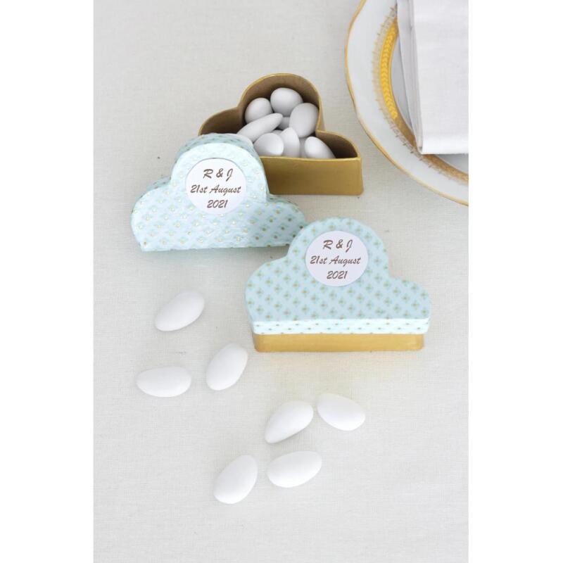 Set de 10 petites boites nuages 6x6x3cm - Kraft