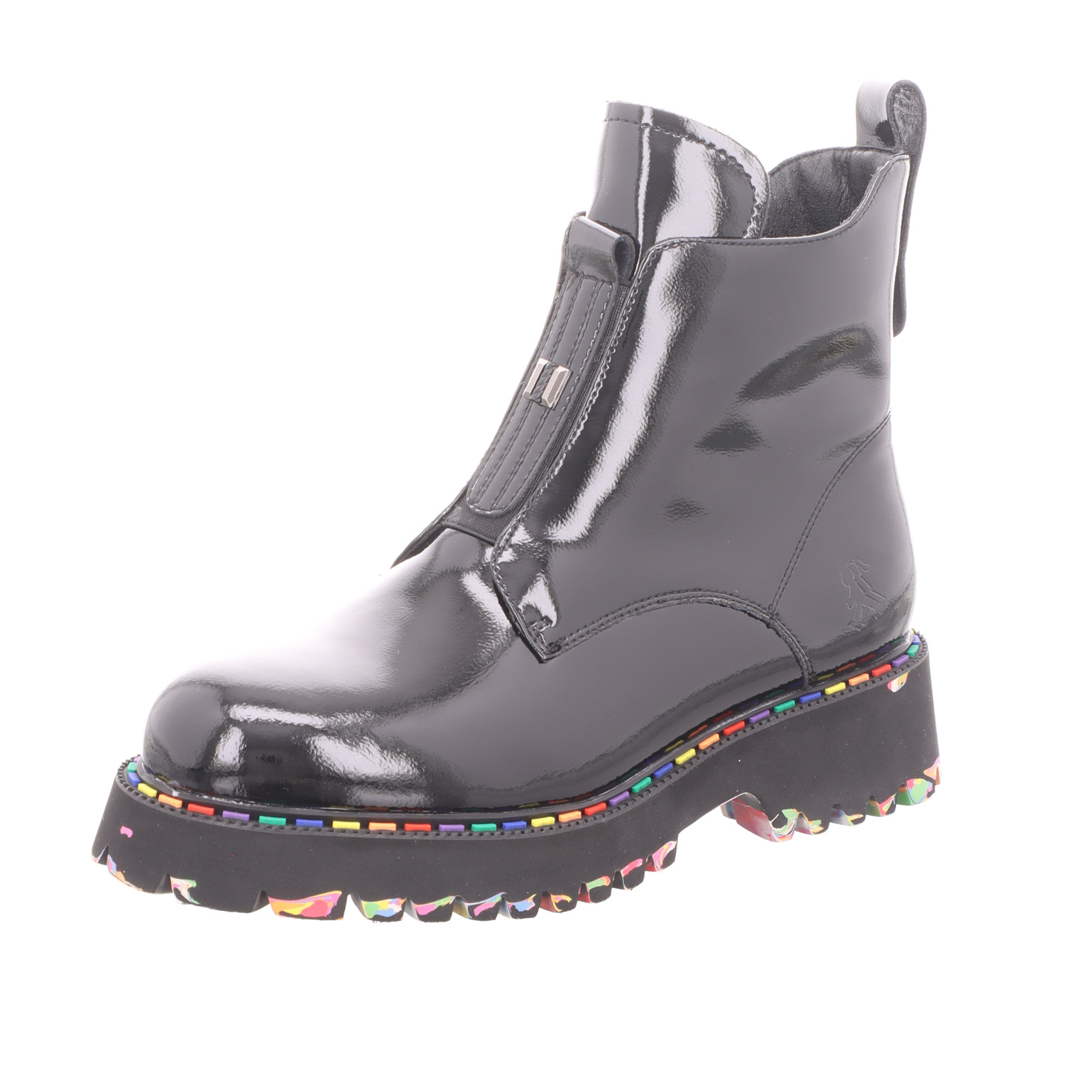 2GO Fashion Damen-Stiefelette Schwarz-Mehrfarbig