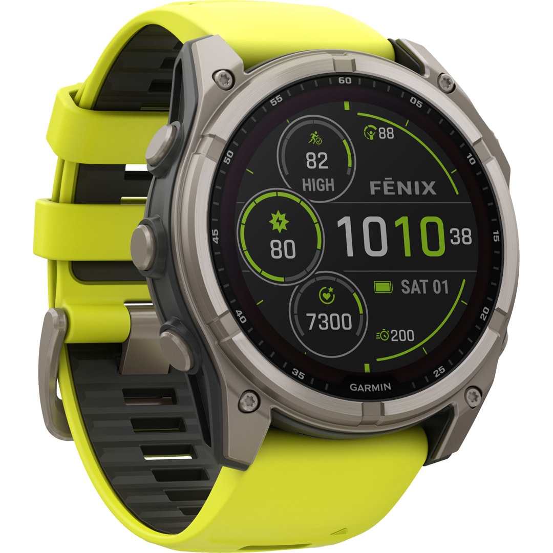 Garmin Fenix 8 - 51mm SOLAR Sapphire Graphit / Gelb