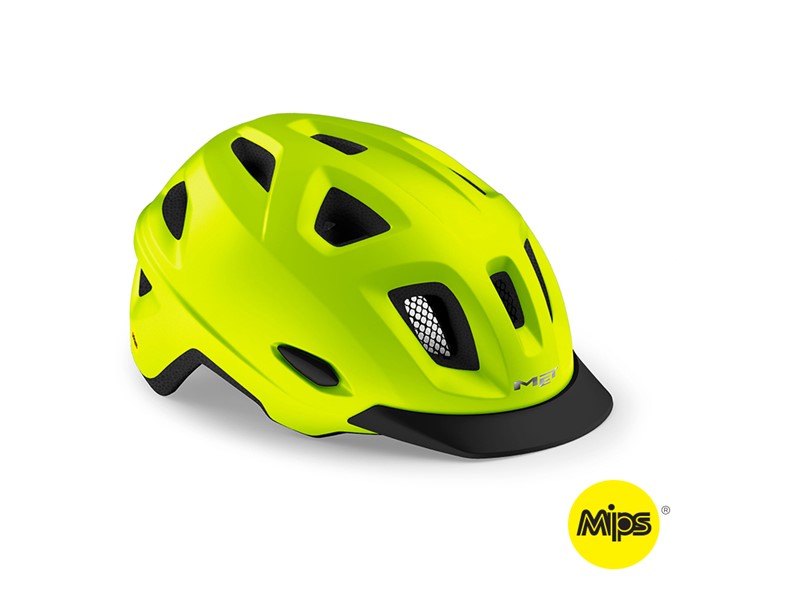 MET Mobilite MIPS cykelhjelm LED neon