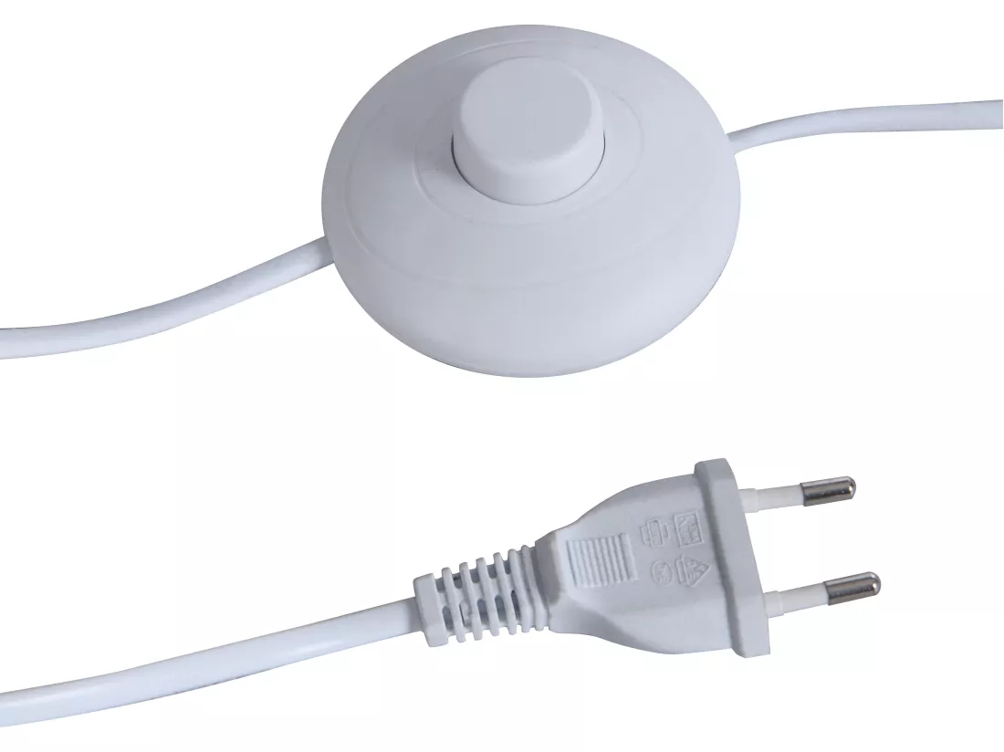 Lampadaire ethnique en fer et rotin - H.177 cm - naturel et blanc - PARNAIBA