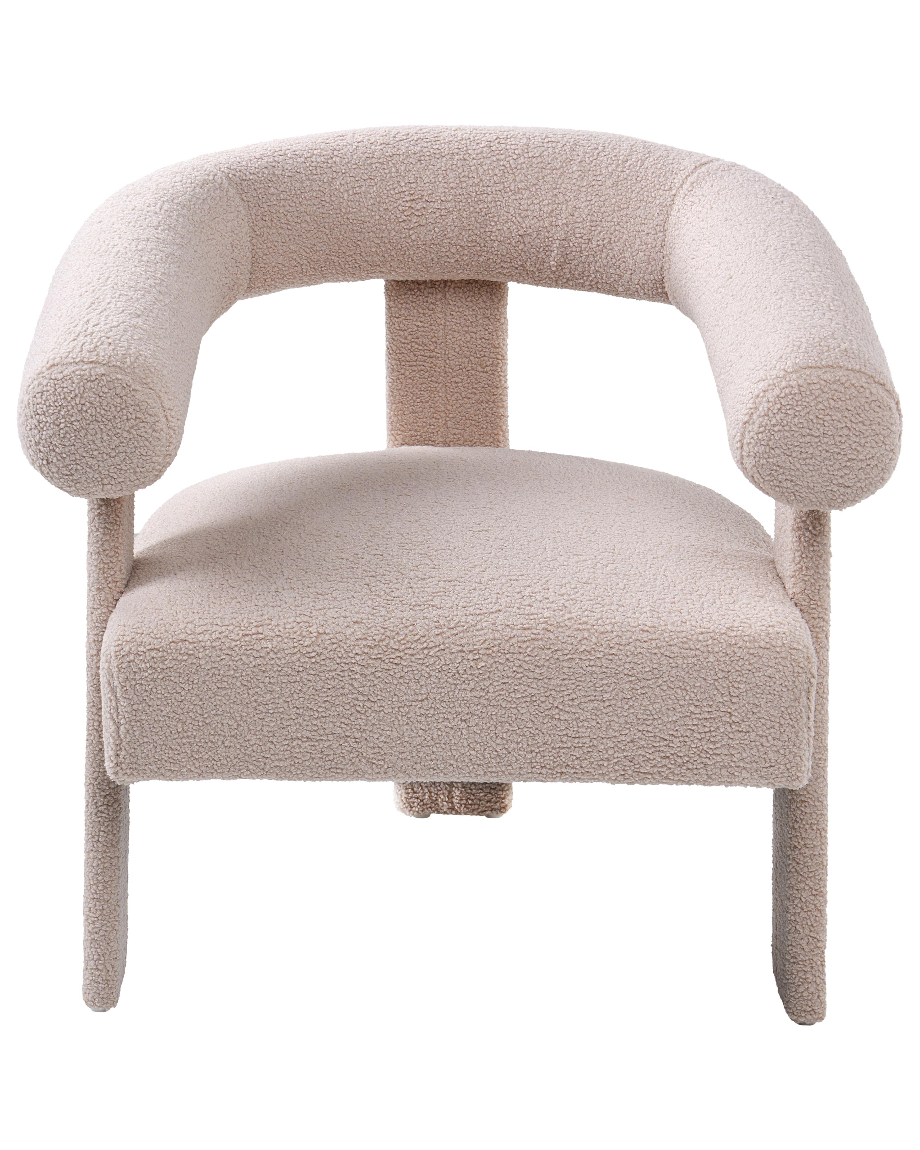 Fauteuil ILBRO Bouclé Lichtbeige