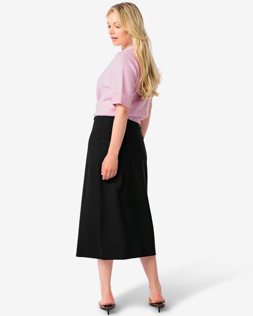 jupe portefeuille en jersey noir