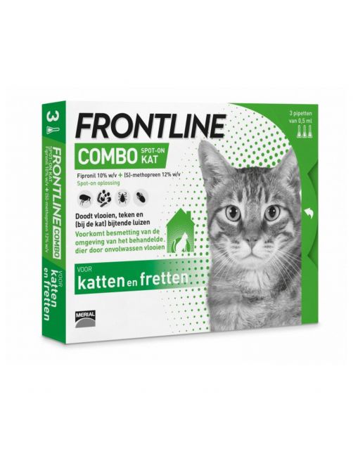 Frontline Combo Spot On Kat - Anti vlooien en tekenmiddel