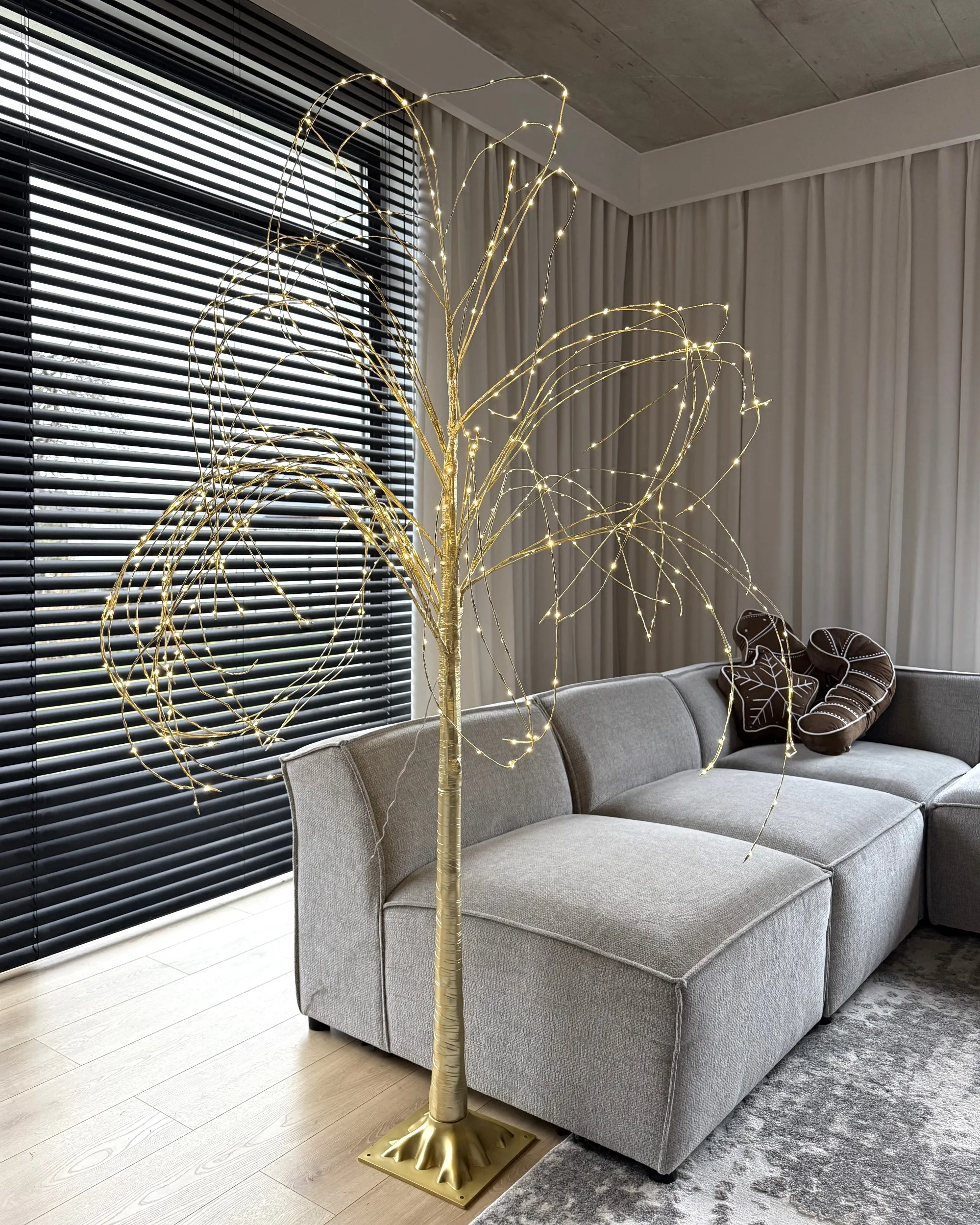 Buitendecoratie LED BALIONI Boom 180 cm Goud