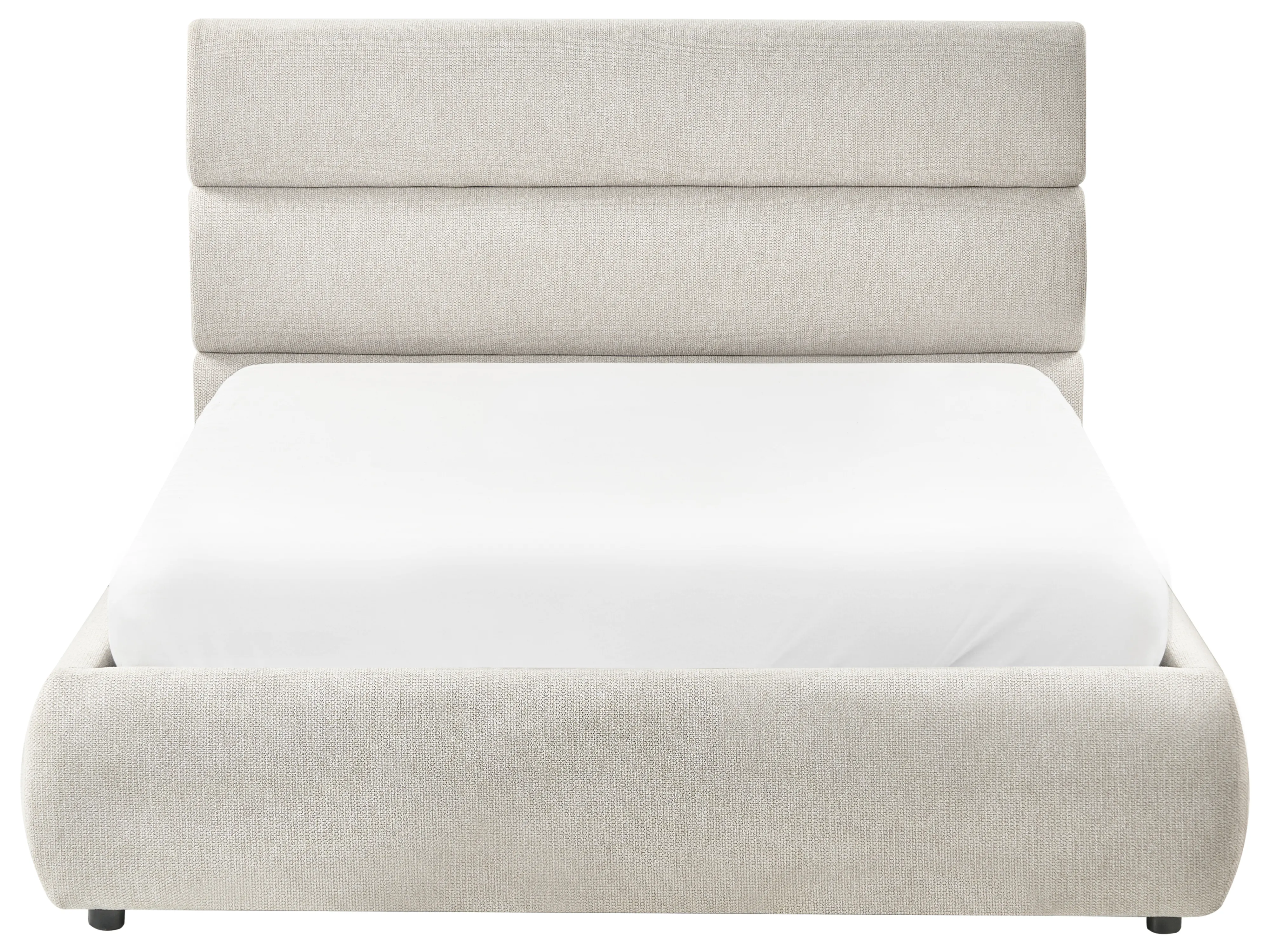 Bed met opbergruimte Kunstlinnen BONIFACIO 140 x 200 cm Grijs