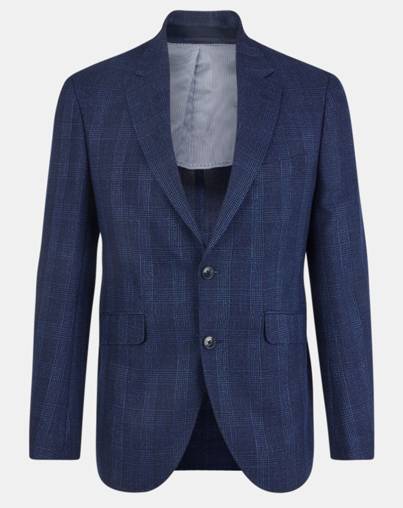 Hackett London Veste en Laine & Lin mélangés Light Prince de Galles bleu foncé