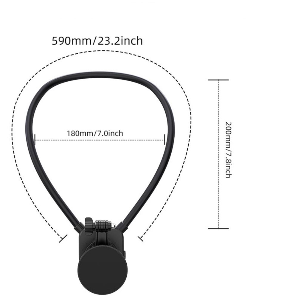 Universal Hals / Nacken Magnetische Halterung für Smartphones - Grau
