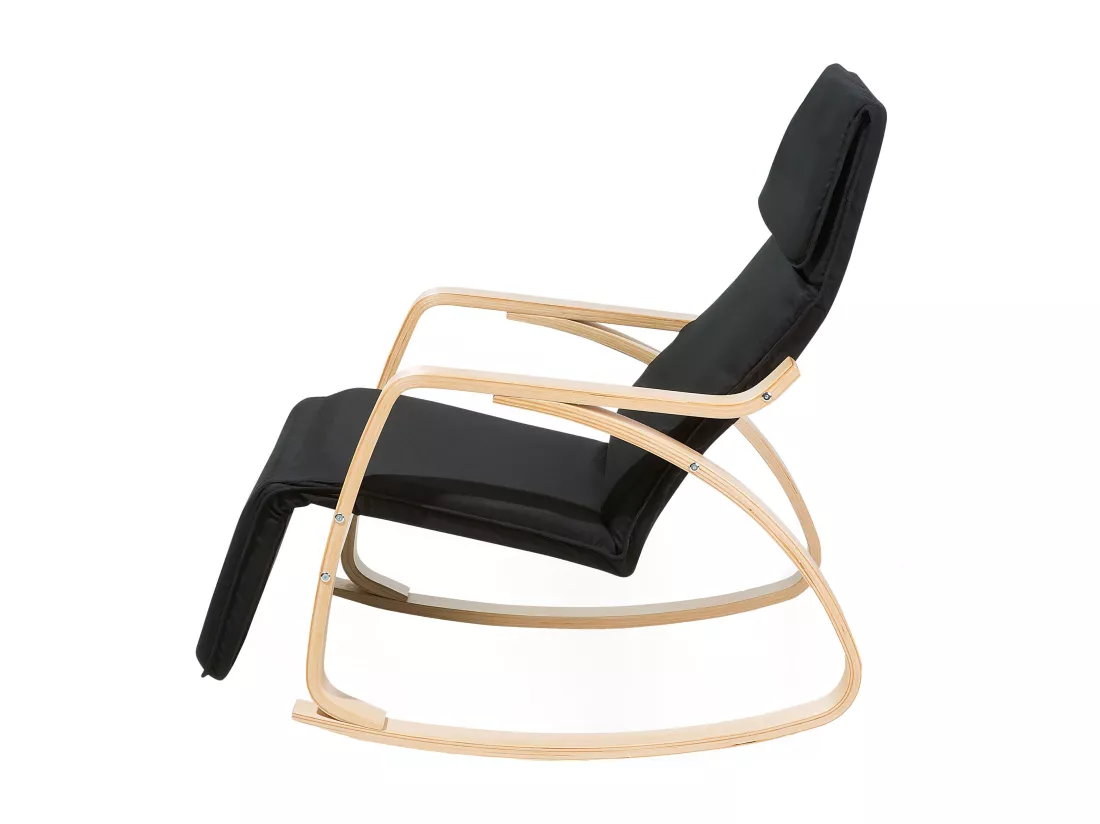 Fauteuil à bascule WESTON Tissu Noir