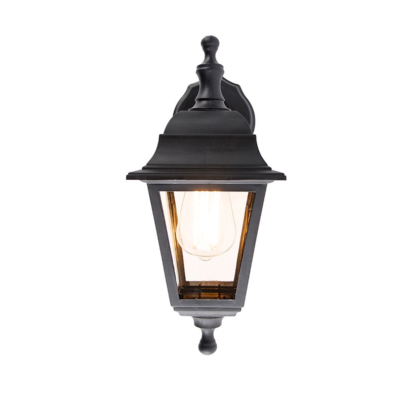 Klassieke buiten wandlamp zwart IP44 - Capital