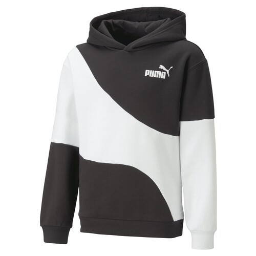 Puma - PUMA POWER CAT HOODIE FL B - Noir / Blanc