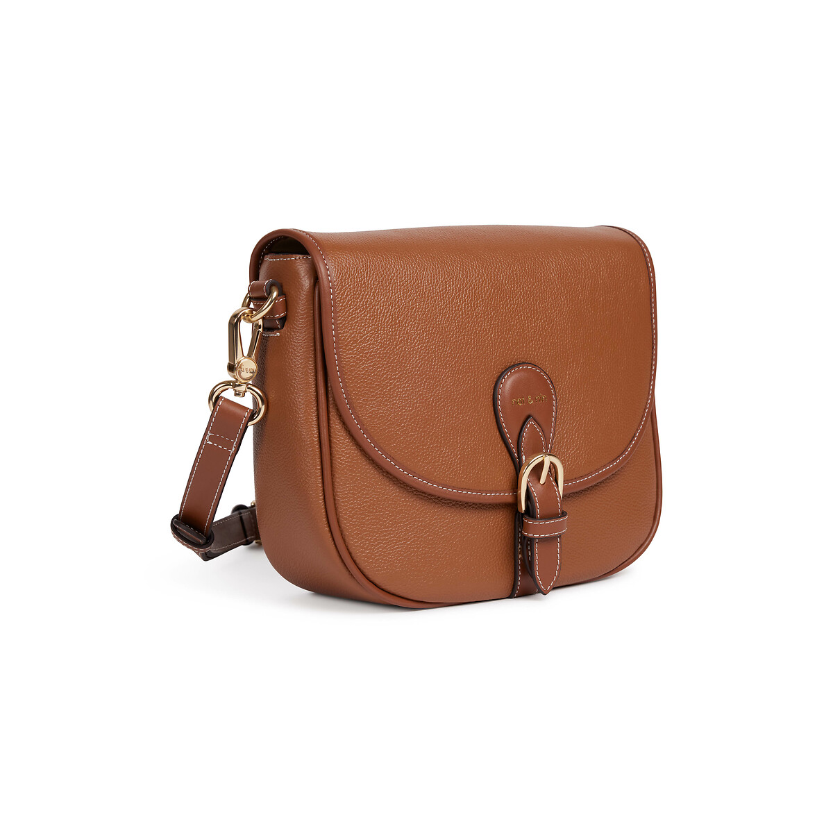 NAT & NIN<br>Bolsa de mão com aba, em couro OLIVIA