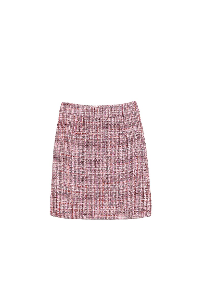 LA PETITE ETOILE<br>Saia curta reta de tweed JESSIE
