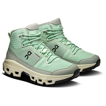 ON Cloudrock Mid Waterproof Wander- & Trekkingschuhe Mineral / Aloe Damen