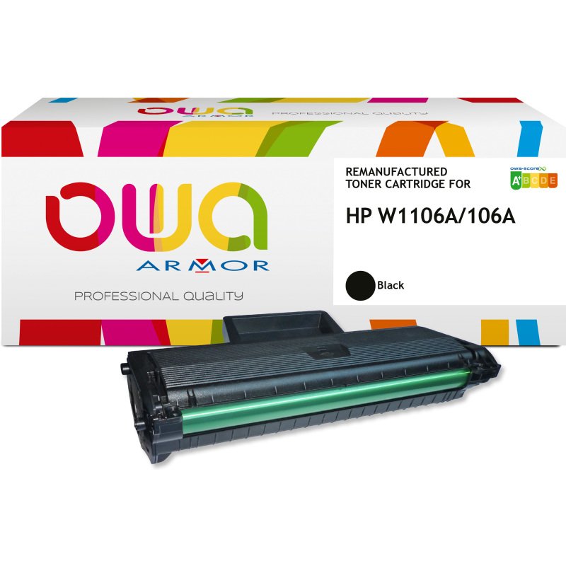 Toner remanufacturé OWA - très très haute capacité - Noir - pour HP W1106A