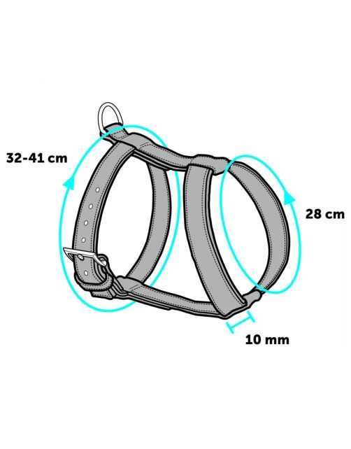 Flamingo Harms Kittentuig + Lijn - Kattenharnas - Rood Zwart 110cm 10mm