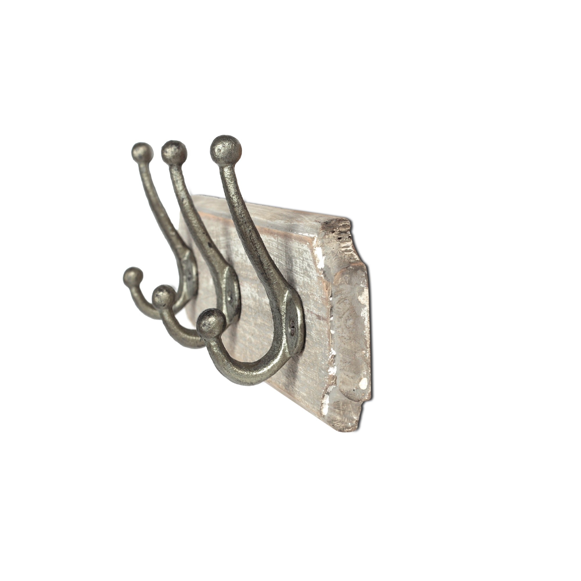 3er Wandhaken, H 13,5 cm, B 42,5 cm, T 7 cm von fischer's lagerhaus