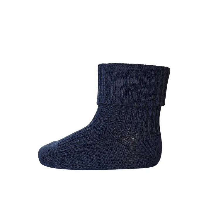 Mp Denmark Chaussettes Rib en coton | Bleu marine