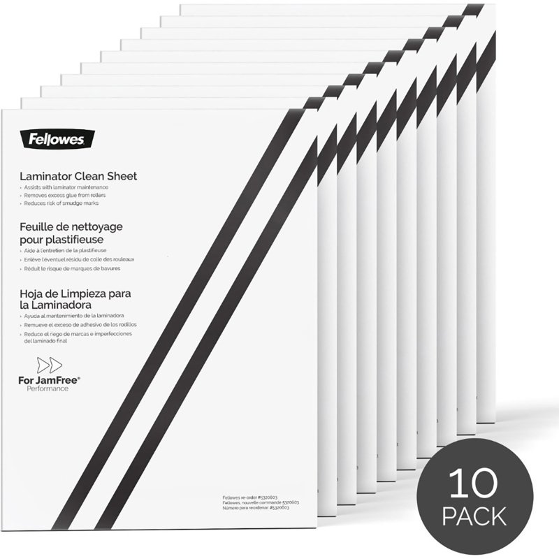 Feuilles de nettoyage pour plastifieuse - Sachet de 10