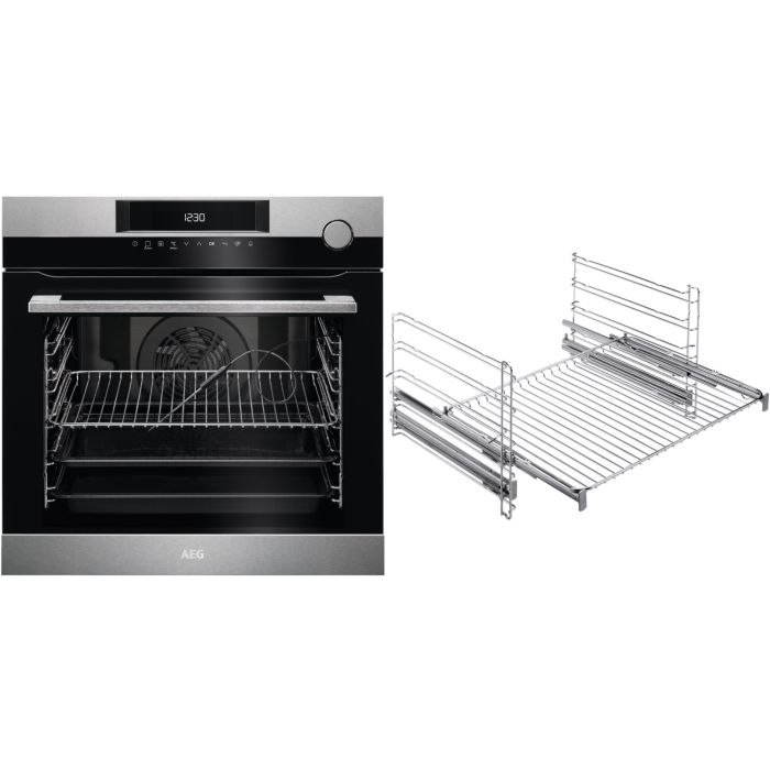 AEG Dampfbackofen Set mit Vollauszug BFH7741BA3