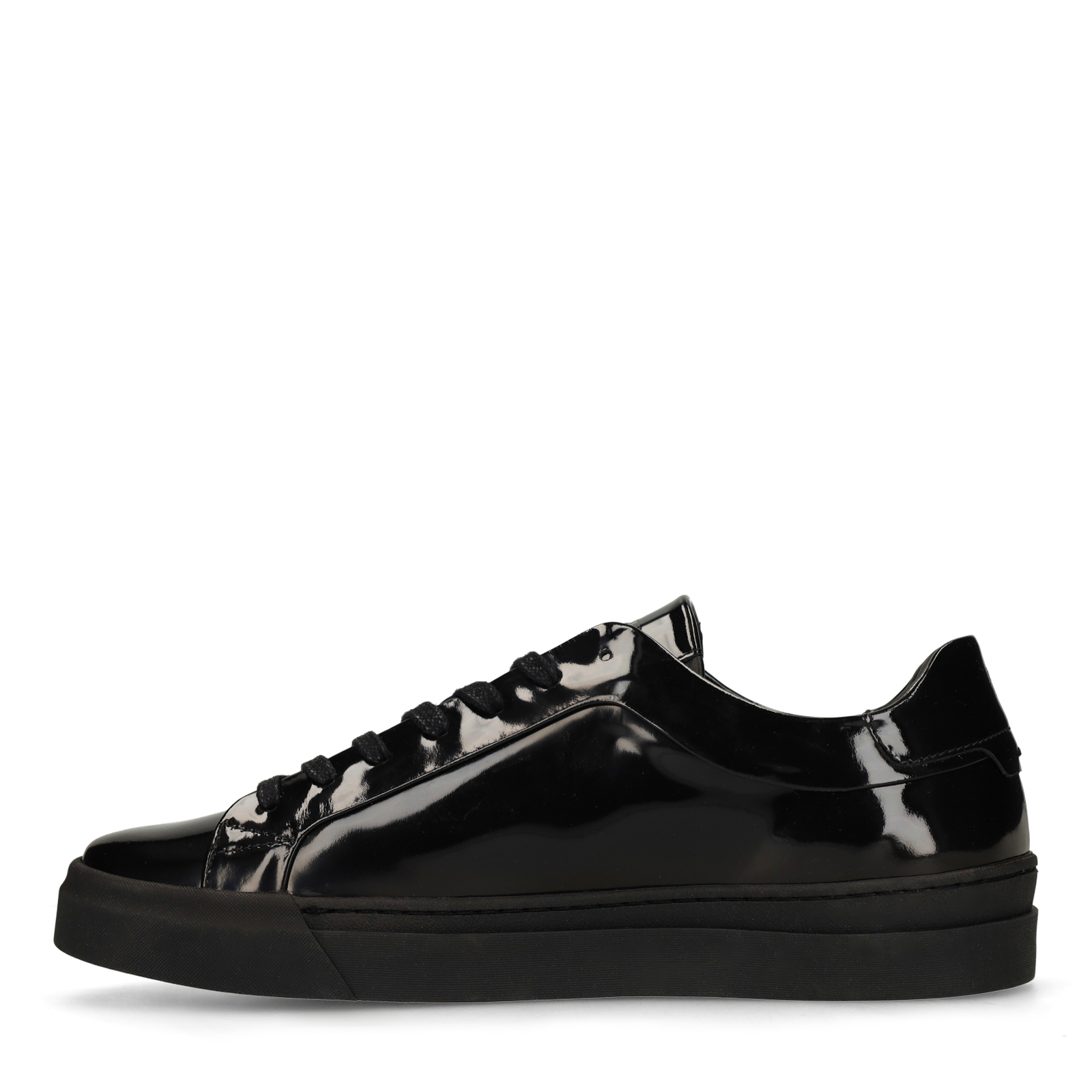 Zwarte lakleren sneakers