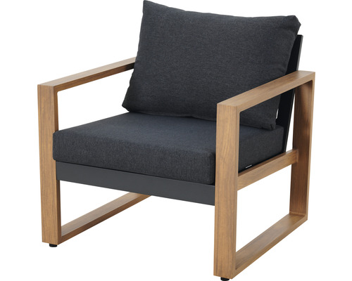 Garden Place Jane 5-persoons tuinmeubelset bestaande uit: tafel, 2 fauteuils, bank, inclusief kussens, aluminiumgrijs