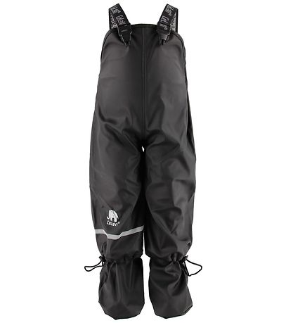 CeLaVi Regenhose m. Träger/Fuß - PU - Schwarz