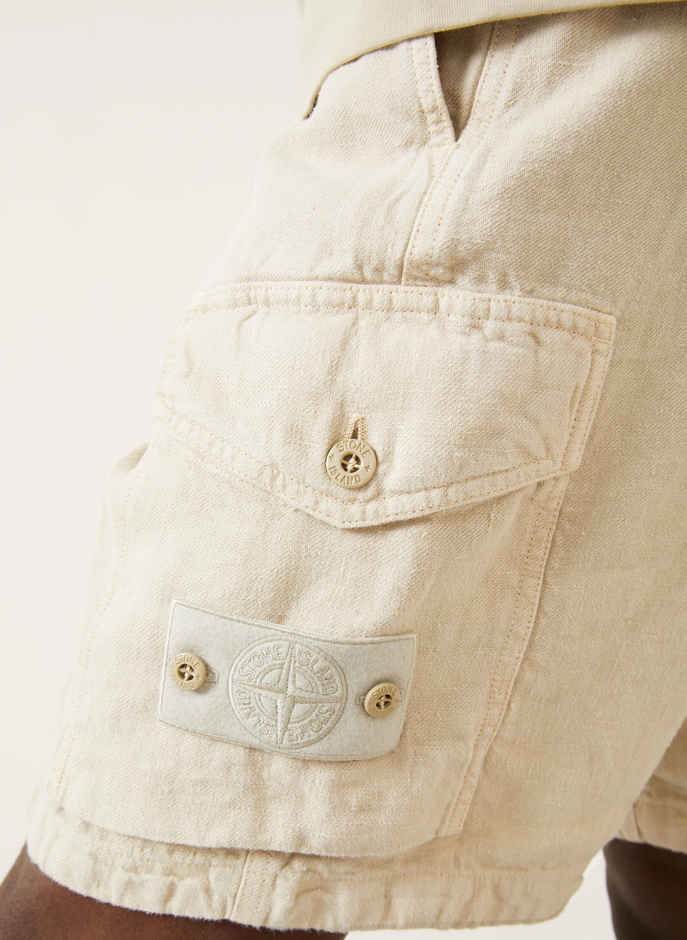 STONE ISLAND Leinenshorts GHOST