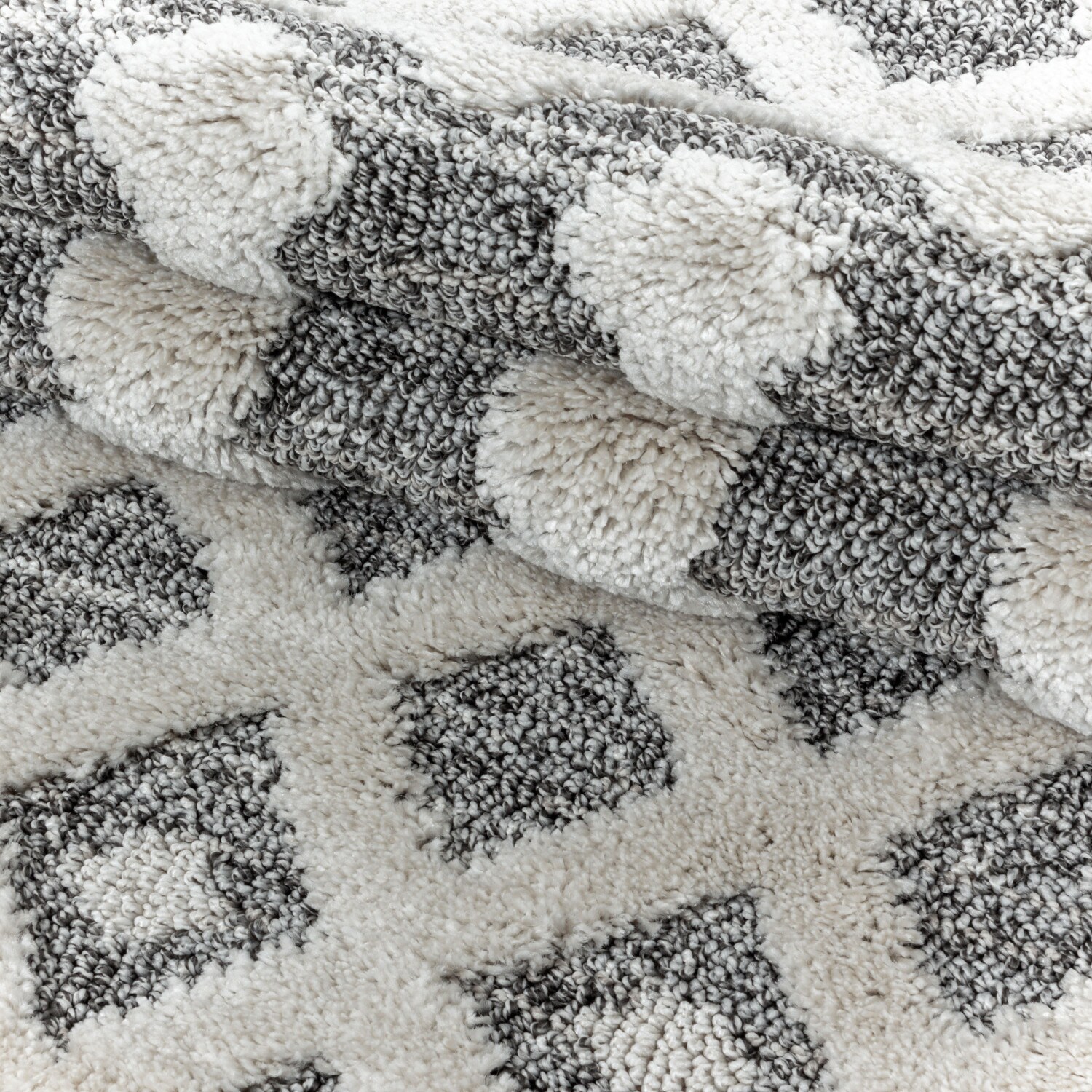 Modern Designer Elegante Teppich, Hoch-Tief Effekt 3D Boho Teppich, Pflegeleicht