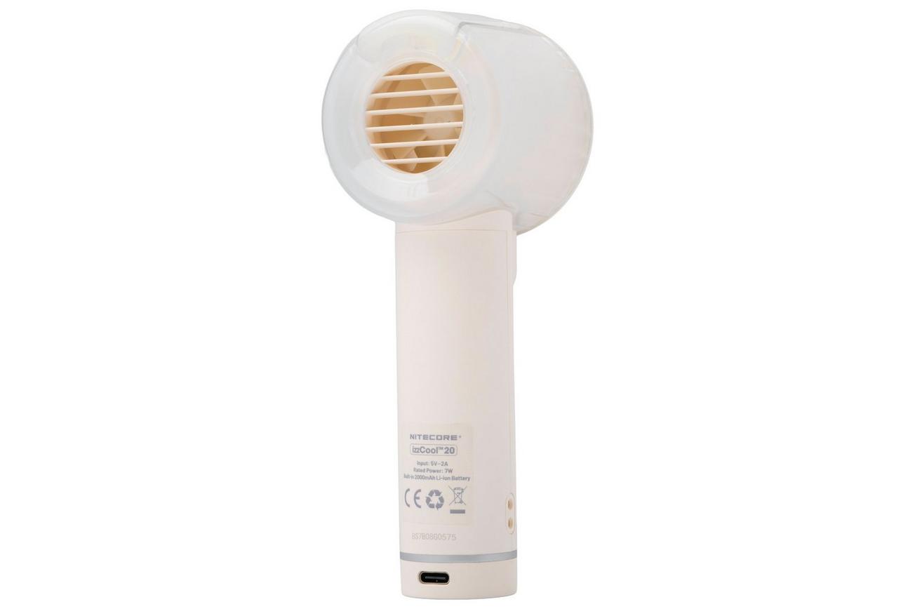 Nitecore izzCool 20, Matte White, ventilator met nevelfunctie