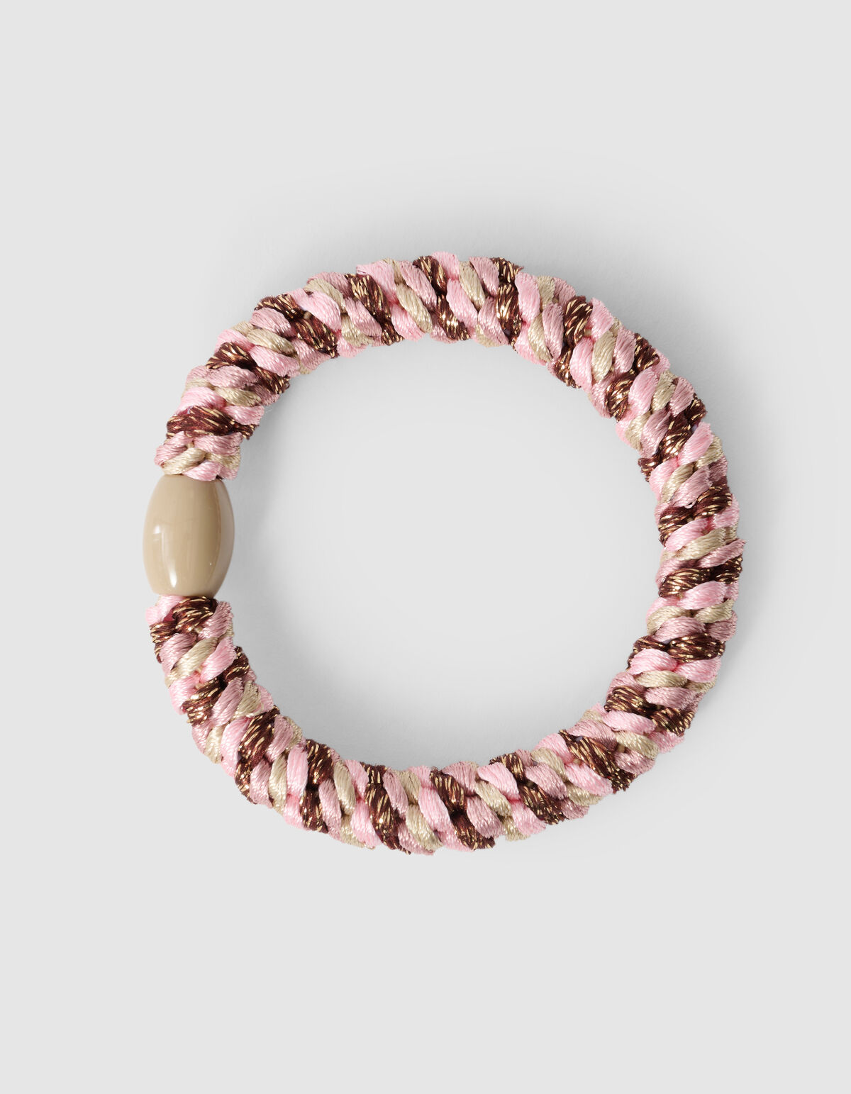 Lurex Haarelastiek Lichtroze