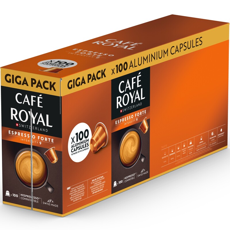 Café Royal Kaffeekapseln Espresso Forte, 100 Stück