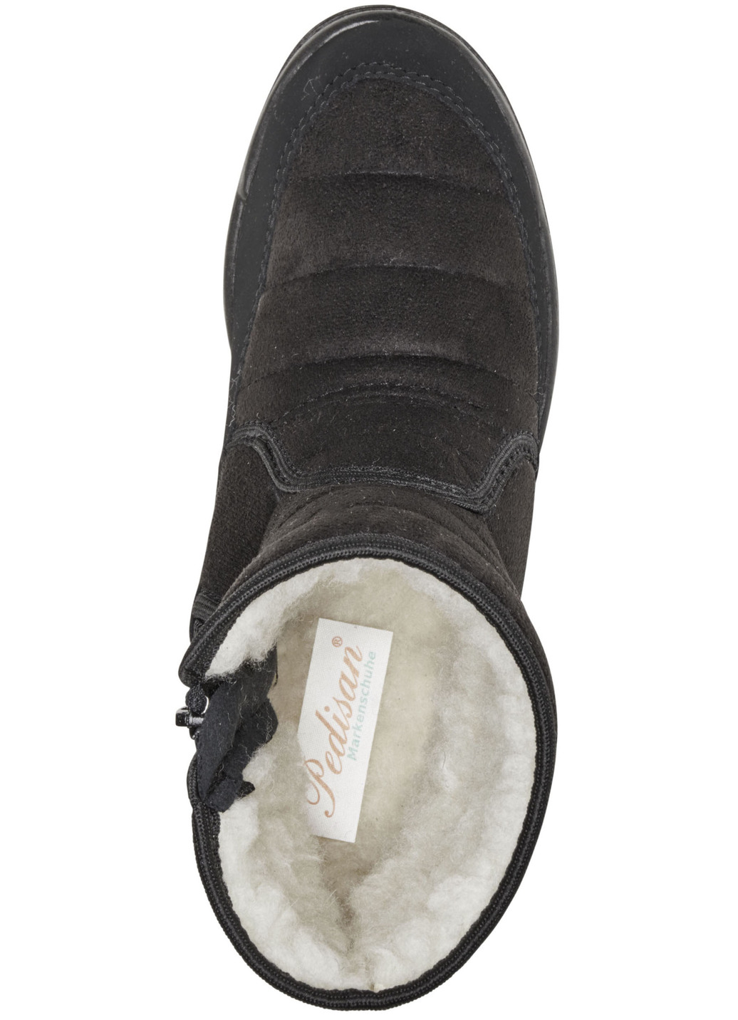 Stiefelette aus weichem, gestepptem Nubukmaterial