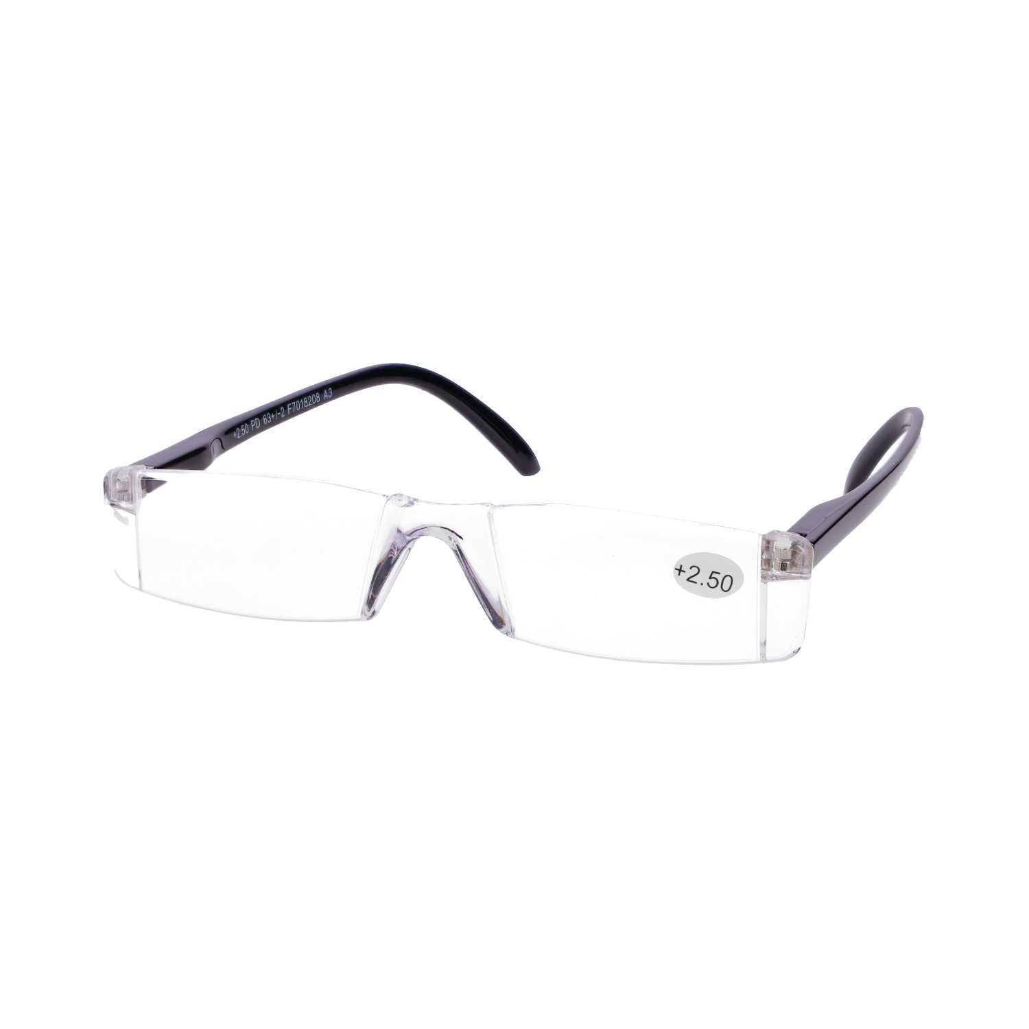 Star Optic Lesehilfe MD7 aus Kunststoff +2,5 Dioptrien klar schwarz
