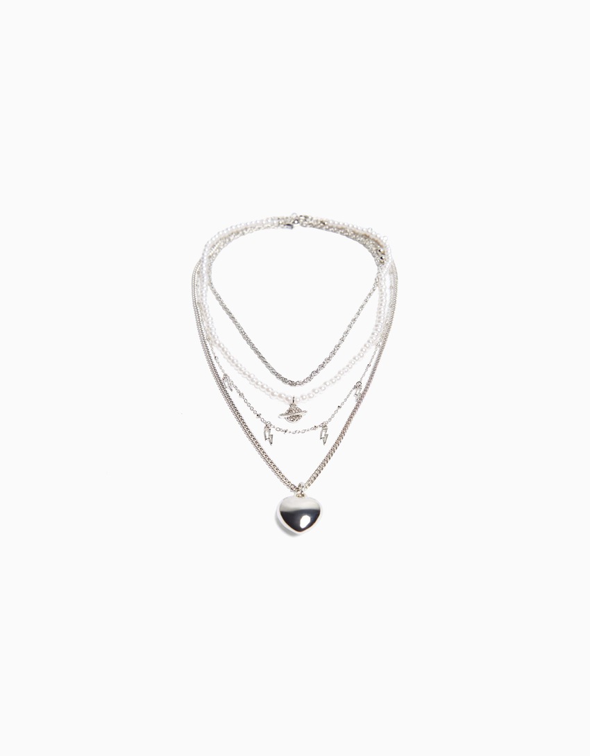Conjunto de 4 colares de corrente
