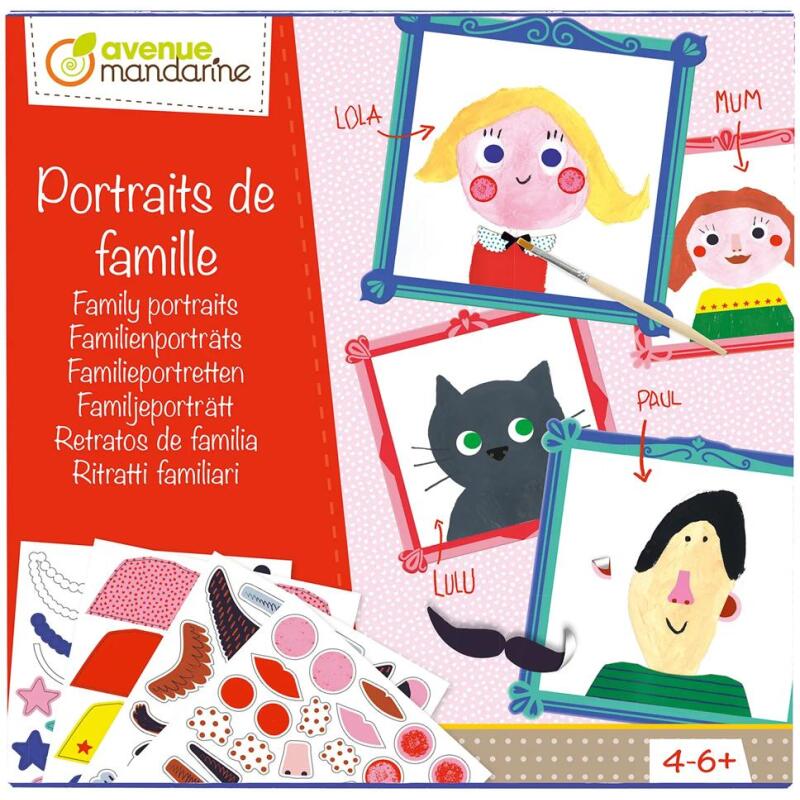 Coffret créatif, Portraits de famille - Multicolore