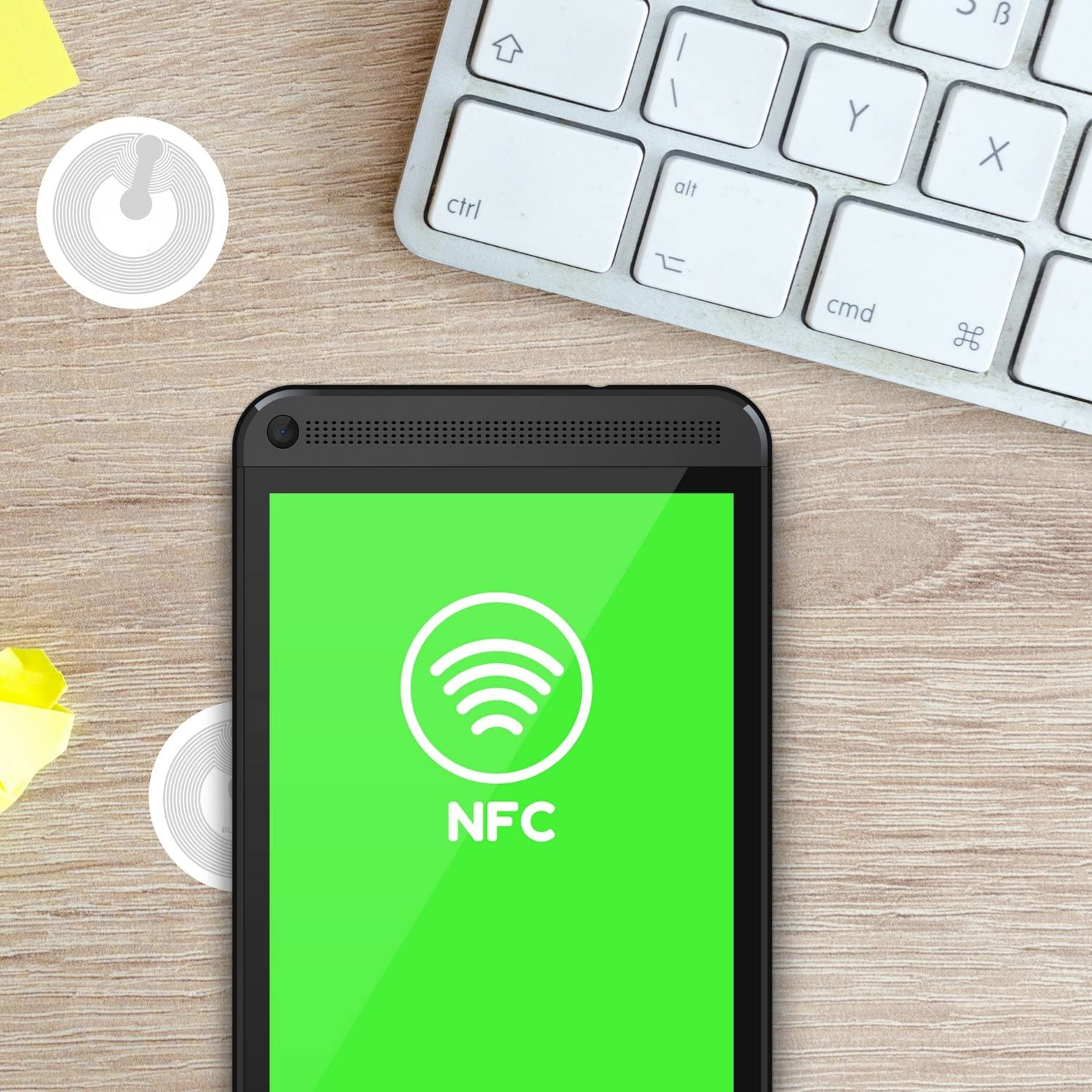 (10er Pack) NFC Smart Sticker RFID Tag Universal für Smartphones (iOS / Android)