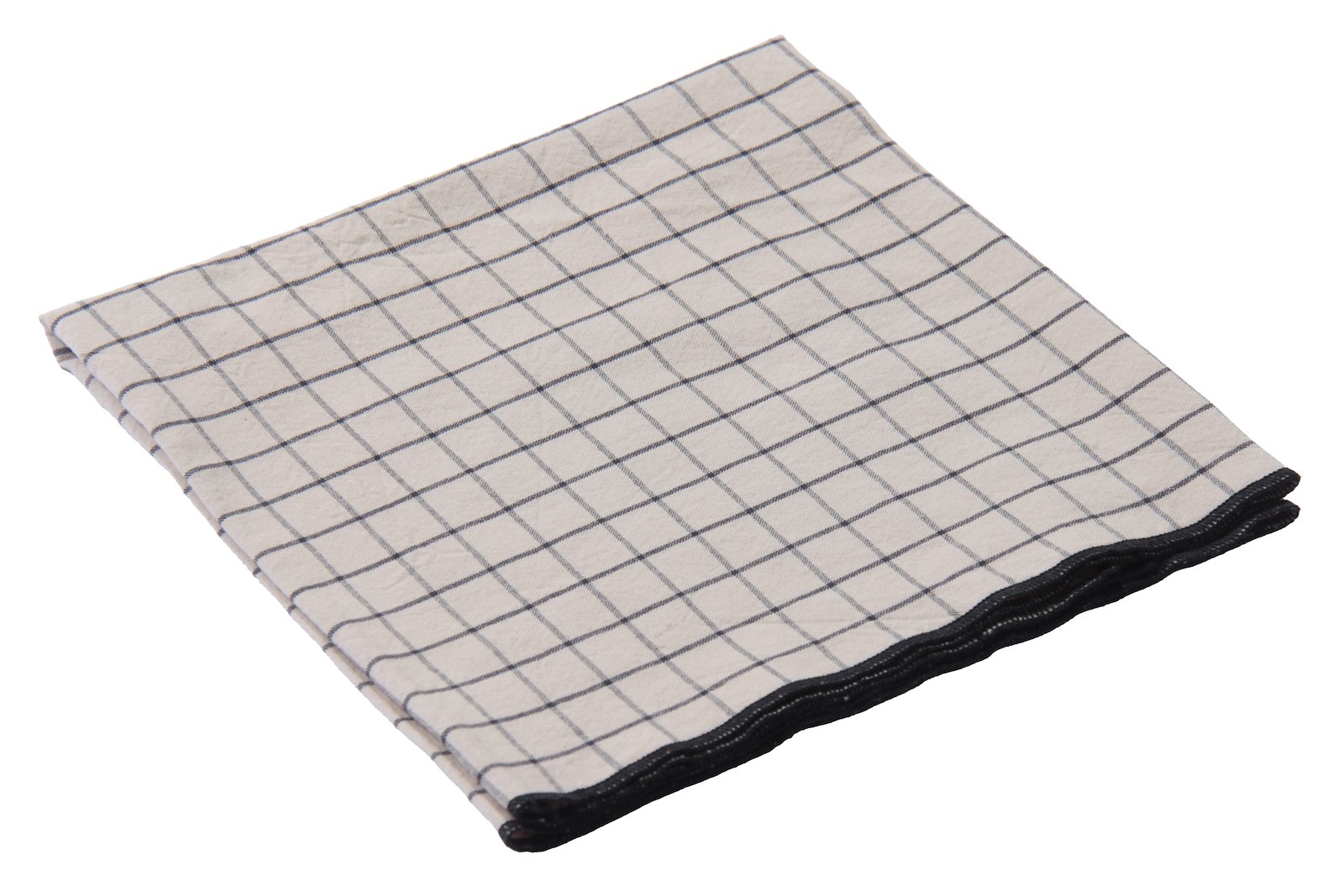 Riley kjøkkenhåndkle 2pk Sort og beige 50x70 cm