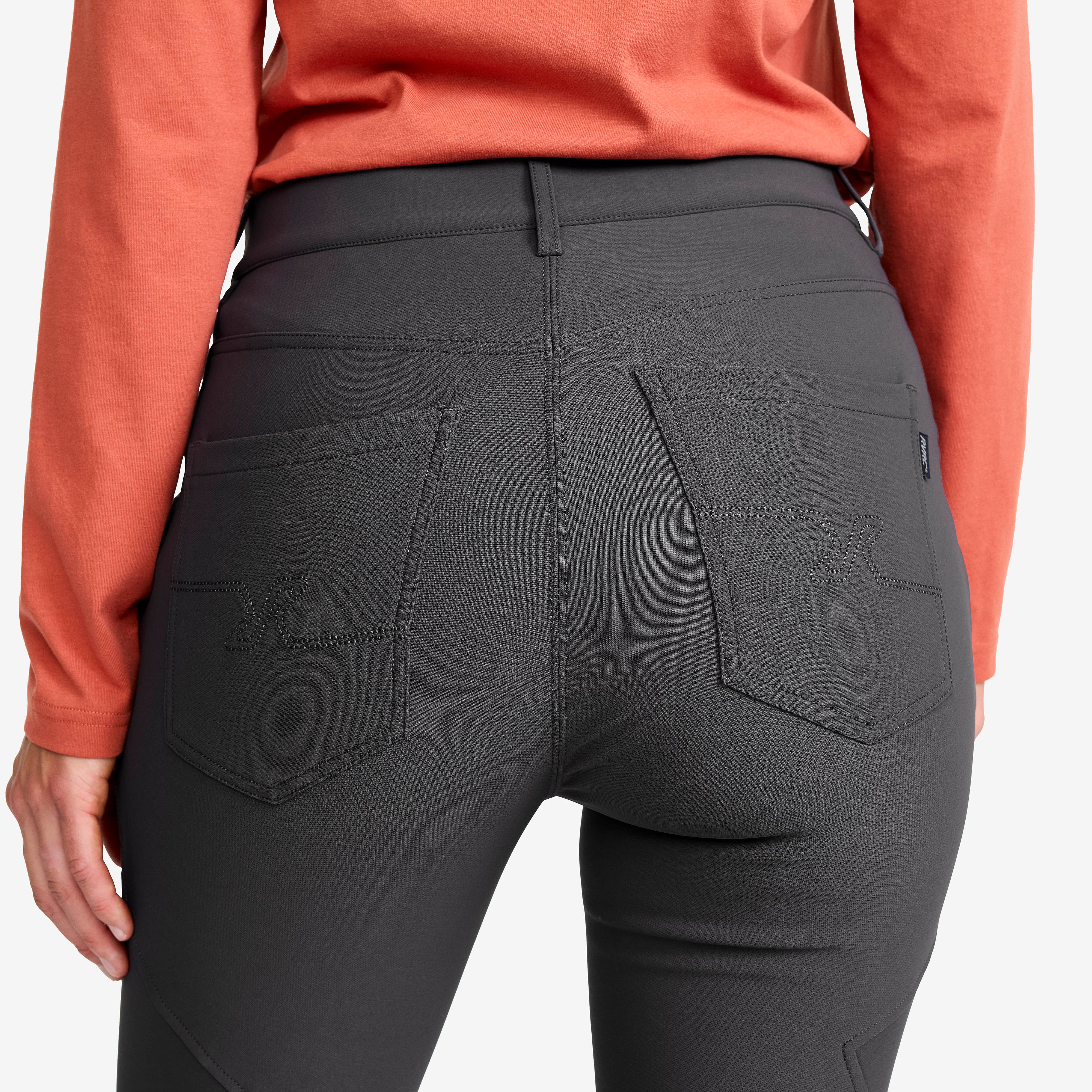 Bouncer Highwaist Jeans Dame Graphite Grey