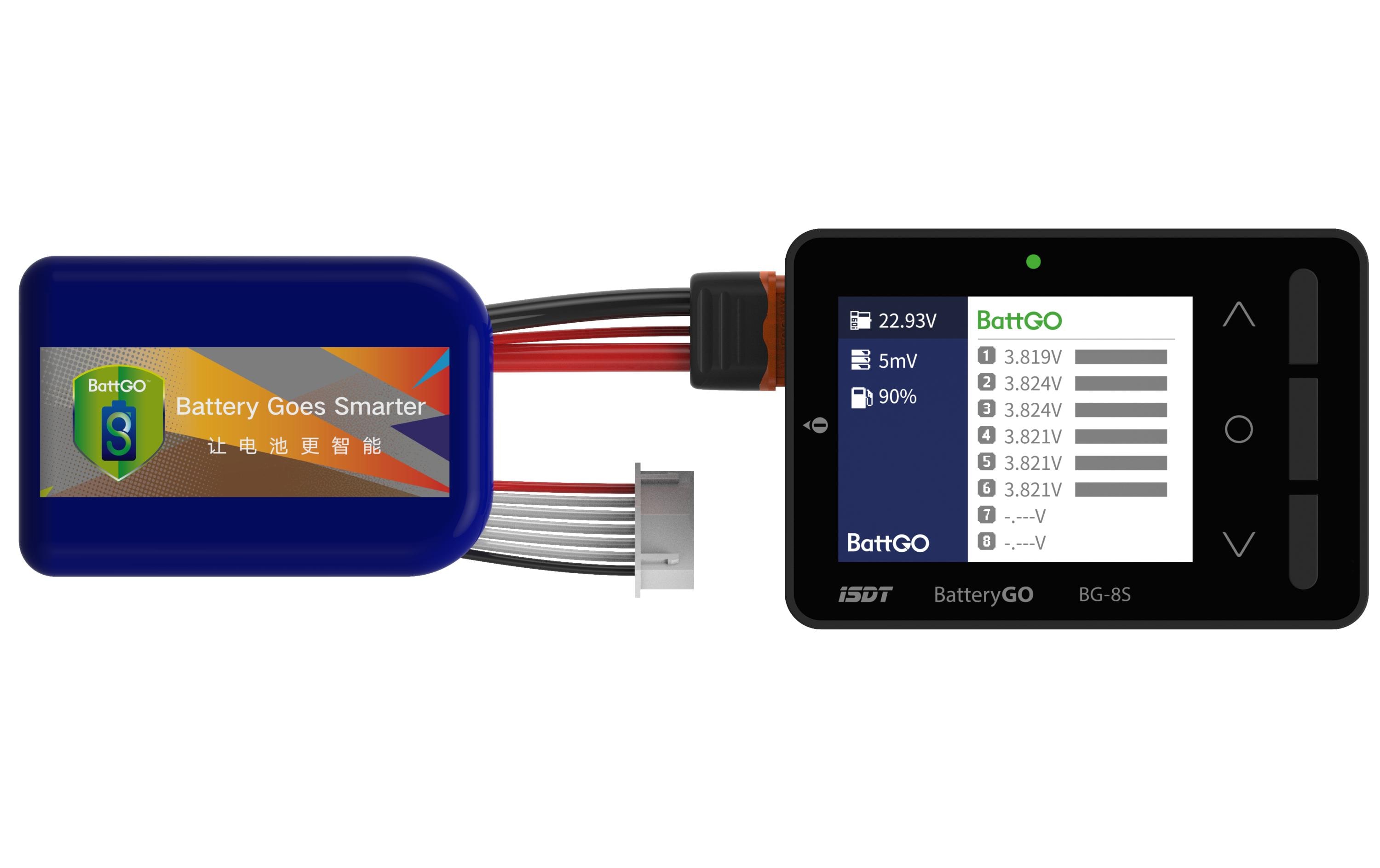Akkutester BG-8S Smart Battery CheckerLiPo Akkutester mit USB Ladefunktion für Mobilgeräte
