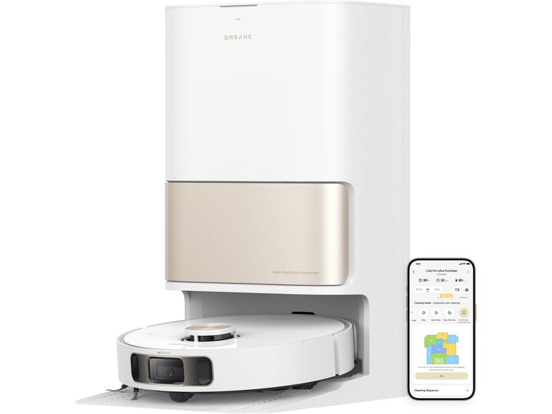 Dreame Saug- und Wischroboter L10s Pro Ultra Heat Weiss Roboterstaubsauger mit Basisstation