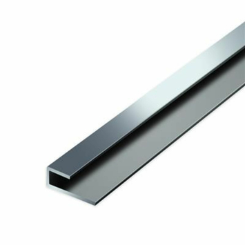Aqua Step kunststof U-profiel aluminium kleur 260 cm
