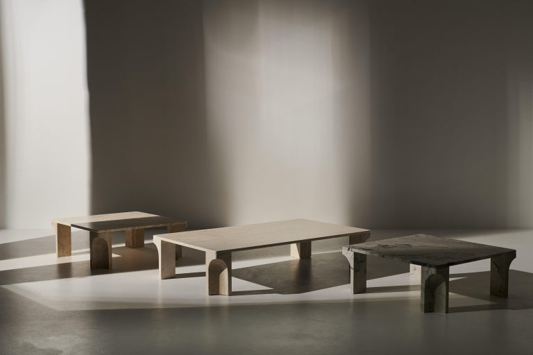 Gubi Doric salontafel 140x80 travertine