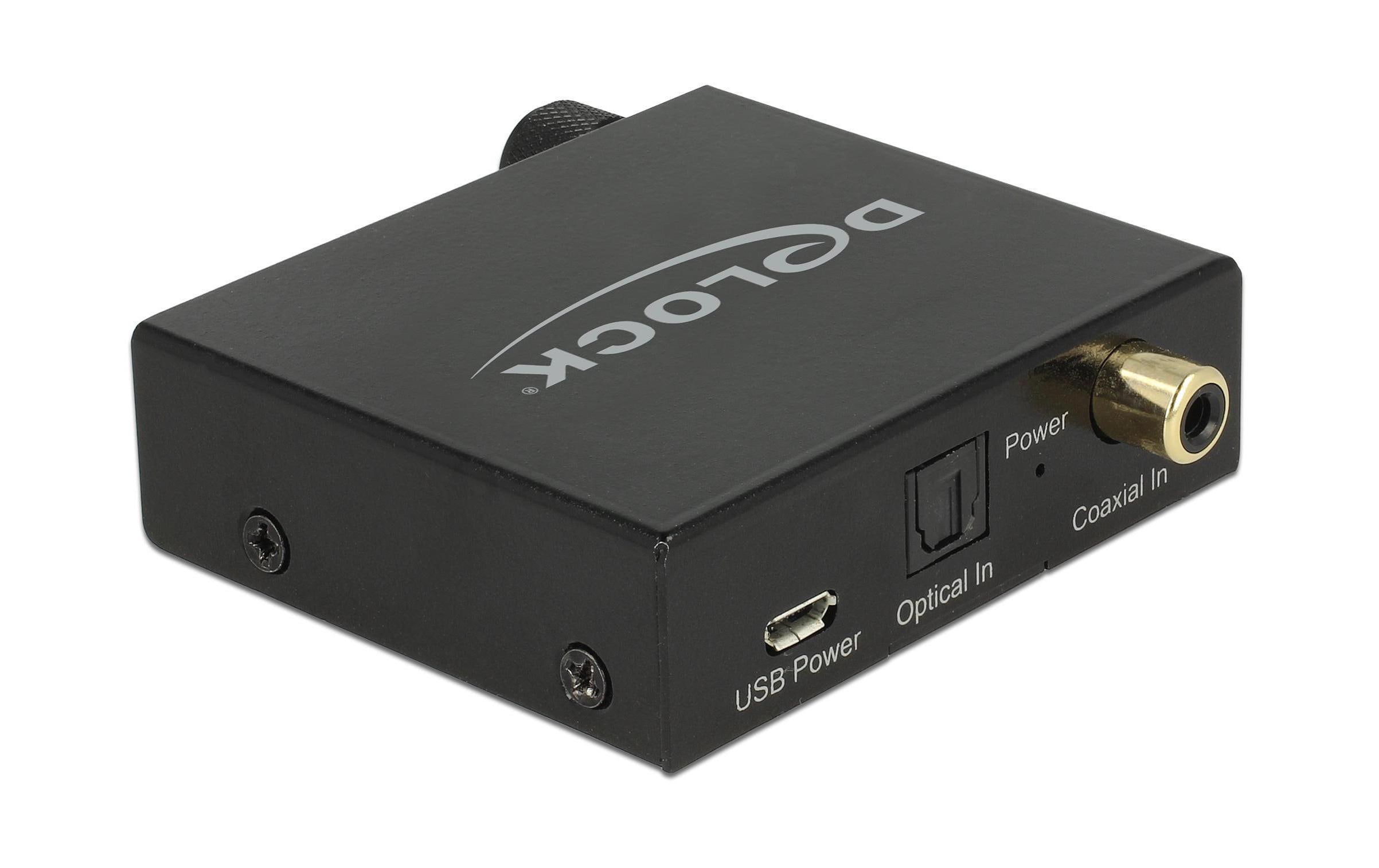 Digital – Analog Konverter mit VerstärkerDelock Digital Audio Konverter zu Analog HD mit Kopfhörerverstärker